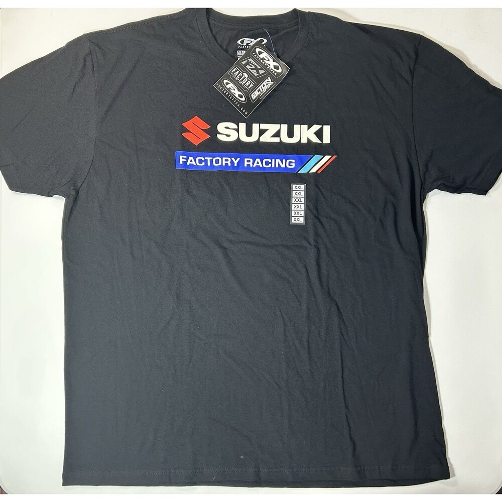 NWT Factory Effex XXL Suzuki Factory Racing Black Moto T-Shirt